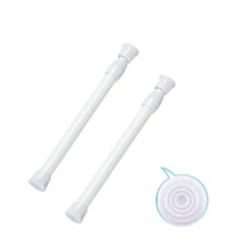 2 Pack Small Tension Rods 7 in to 11 Curtain Rods Window Rods in Extendable W...
