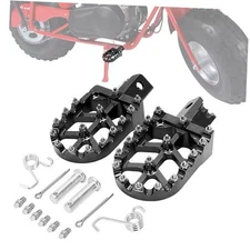 Mini Bike Foot Pegs Wider MX Style Footpegs Foot Rest CNC for CT200U black