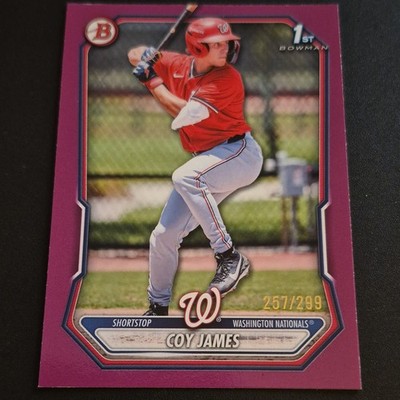 Topps Bowman Coy James Washington Nationals #BP-33 1st Bowman Serial #/299