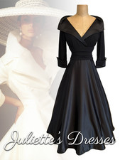 BNWOT Eliza J 50s Vintage Style Shawl Collar Evening Party Ball Gown Size 12