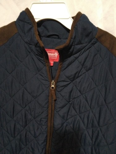 Coleman Men’s Sz L Vest Quilted Outdoor Camping Hiking Blue Jacket Sleeveless - Picture 4 of 10