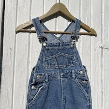 Vintage 90s BADGE Kids Overalls Size 6 Made In USA 100 Cotton