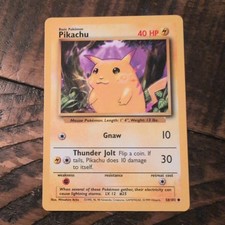 1999 Pikachu Vintage Pokemon Card 58/102 Base Set 40HP