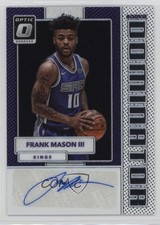 2017 Donruss Optic Rookie Dominator Signatures 40/49 Frank Mason III Auto 1a07