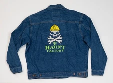 Vintage Denim Trucker Horror Promo Jacket Size XL Made USA Big E Style