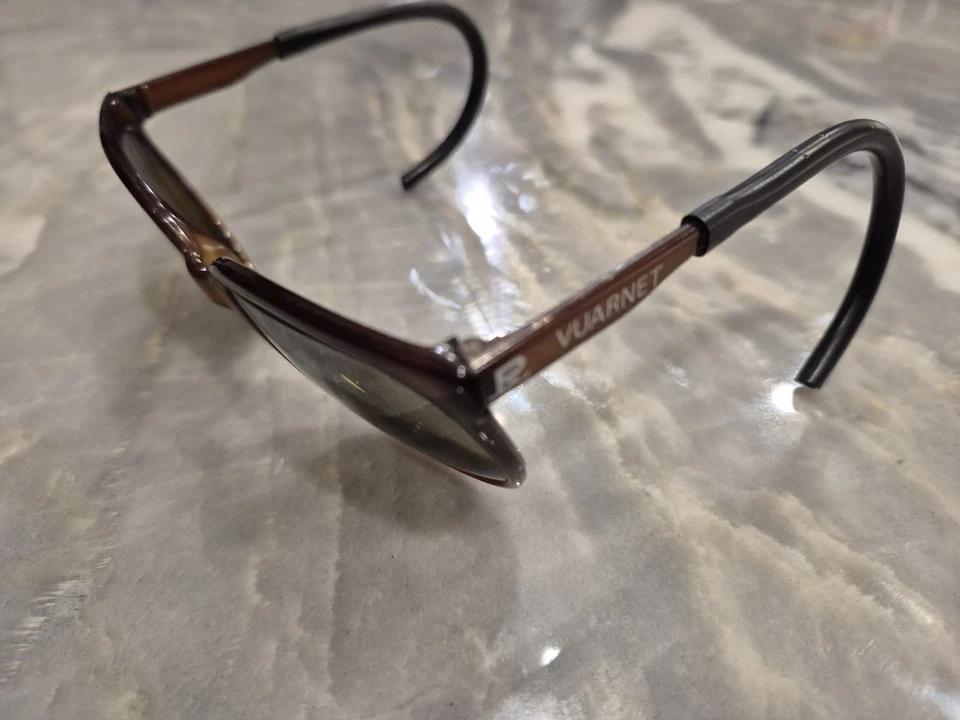 Gafas de sol Vuarnet 002 1984 marco marrón olímpico PX-4000 lentes Skilynx Francia leer Foto 2 de 4