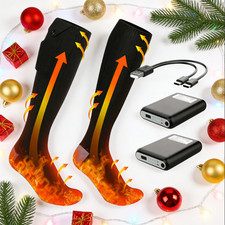 Rechargeable Electric 7500/9000mAh Heated Socks Foot Winter Warm Hunting Sock