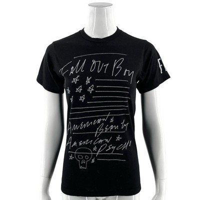 Fall Out Boy Womens Top Sz Small Black American Beauty Psycho Graphic Tee Shirt