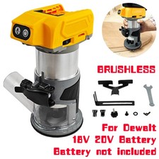 Brushless Trimmer Router For Dewalt 18V 20V Batteries, Cordless Hand Held Router