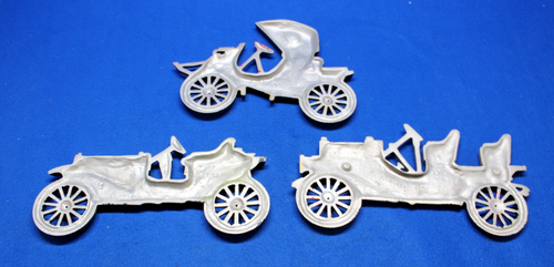 Vintage Midwest Cast Metal Antique Car Auto Plaques Decor Wall Hanging Set of 3 - Picture 5 of 9