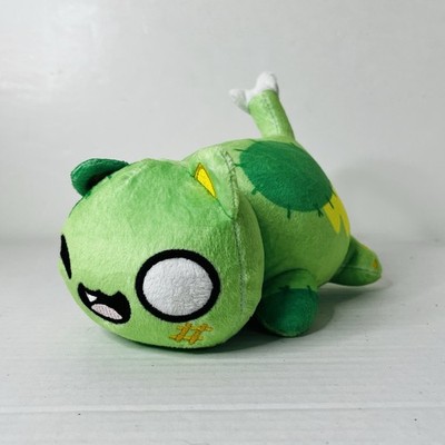 Aphmau MeeMeows 6'' Plush Green Zombie Cat Stuffed Animal Halloween Toy
