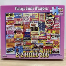 White Mountain Puzzles Vintage Candy Wrappers 300 Piece Extra Large Puzzle