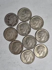 Lot of 10 Roosevelt Dimes 90% Silver Pre-1964 🔥 Mixed Dates Circulated