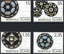 2012 Norfolk Island SG#1148/51 Christmas Pearl Inlays set of 4 Mint MUH MNH