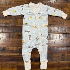Vintage 1997 Looney Tunes Baby Bugs Tweety Snap Sleeper Blue 0-3M