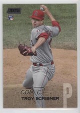 2018 Topps Stadium Club Black Foil Troy Scribner #233 3a8