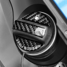 Fibra de Carbono Accesorios Interior Coche Tapa Tanque de Combustible Auto Cubierta Adhesiva Universal