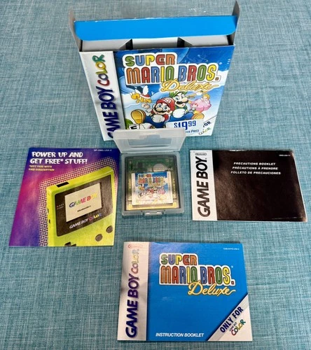 Super Mario Bros Deluxe (Game Boy Color GBC) CIB COMPLETE