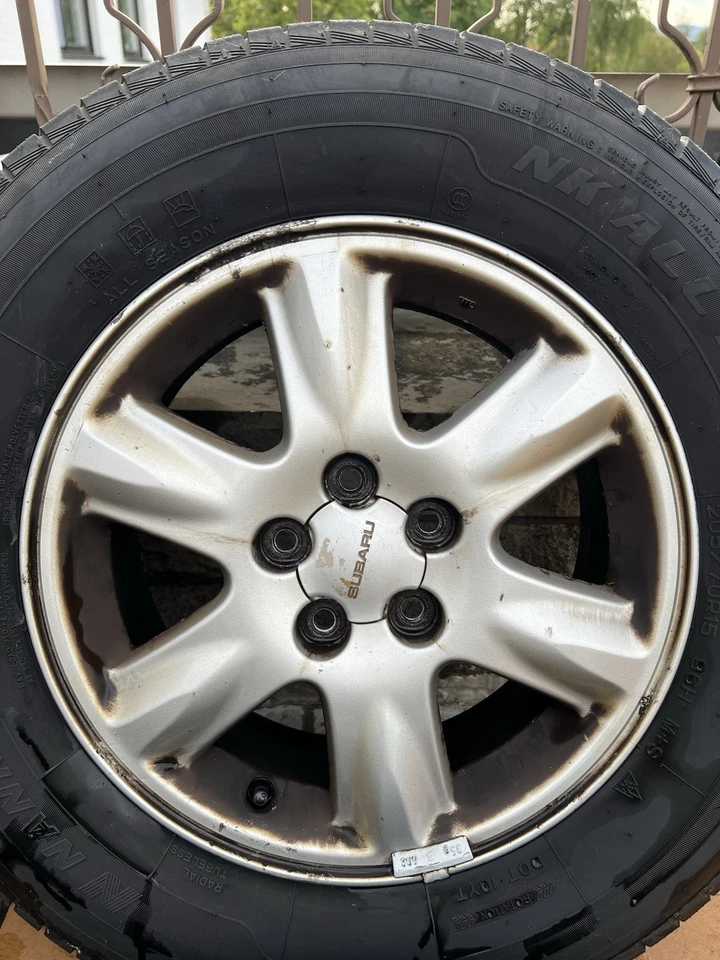 Originalsatz 15 Zoll Subaru Forester SG Silber Allwetterkompletträder+Ersatzrad - Bild 3 von 4