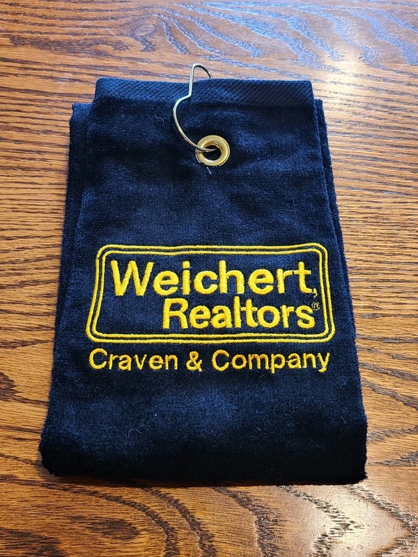 Weichert Realtors, Craven & Company Embroidered Golf Towel, New