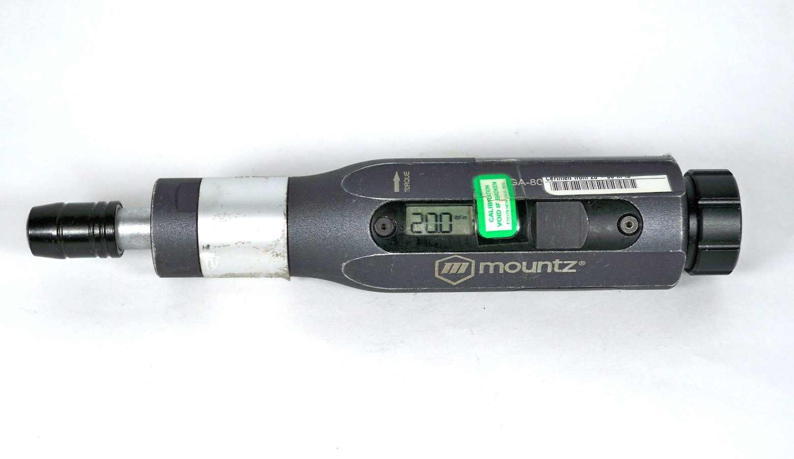 Mountz® FGA-80 Adjustable Torque Screwdriver, 1/4" F/Hex 20- 80 lbf.in...
