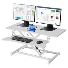 37" Height Adjustable Home Office Computer Desk Converter Stand Up Desk Riser