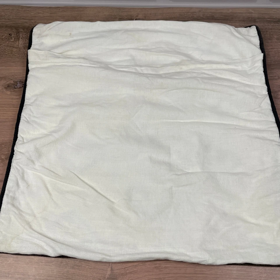 Funda de almohada con acento bordado Pottery Barn decoración geométrica de granja 18x18 Foto 4 de 4