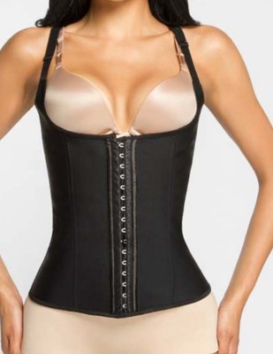 LATEX WAIST TRAINER VEST BY HOURGLASS ANGEL HA103, Size Medium, Black