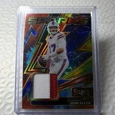 Panini 2023 Select Josh Allen #SP-JAL Sparks Tie-Dye Prizm Mem Serial /25 Bills