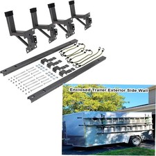 Wrlwy Adjustable Trailer Ladder Rack For Enclosed Side Wall Mount Holds 2