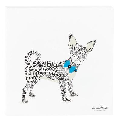 Chihuahua Dog Wild About Words 12'' Wall Decor