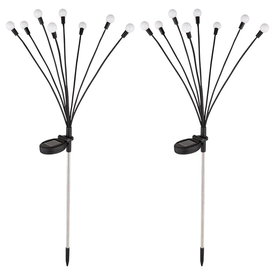 Solarleuchte Außenlampe Gartenleuchte RGB LED Farbwechsel Edelstahl H 70 cm 2x - Bild 2 von 4