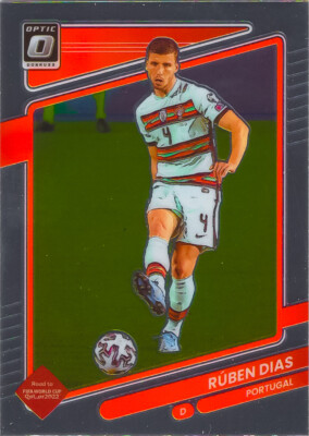 Ruben Dias 2021-22 Donruss Optic FIFA Road to World Cup Soccer Card#117 Portugal