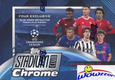2021/22 Topps Stadium Club Chrome UEFA Soccer MEGA Sealed Box-PRISM REFRACTORS!