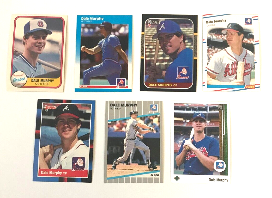 1981 + DALE MURPHY BASEBALL CARDS*DONRUSS*FLEER*UD+LOT*(7)* EX+/NM*DENIM CARDS