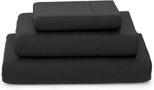 Queen Bamboo Sheets Cooling Breathable Silky Soft 4 Piece Set Deep Pockets White