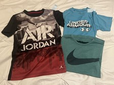 Nike Under Armor lot 3 Boy Shirts L large short sleeve Jordan swoosh City Tee