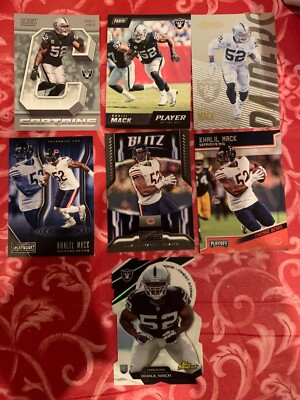 Khalil Mack Raiders Bears 7 Card Lot Die Cut Finest RC And More
