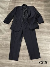 Jos. A Bank Established 1905 Suit Men Black Stripped Wool 2 Piece Office