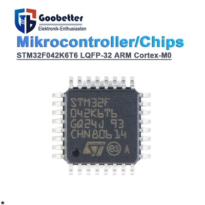 STM32F042K6T6 LQFP-32 48MHz 32KB Flash 32-Bit ARM Cortex-M0 MCU Mikrocontroller