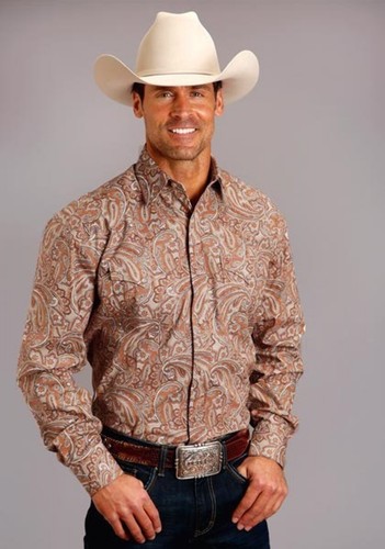 STETSON ORANGE GEOMETRIC PRINT - MENS 