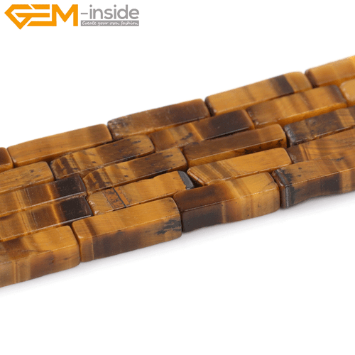 Natural Gemstone Jade Tiger Eye Cuboid Loose Beads For Jewelry Making 15” UK - Picture 31 of 56