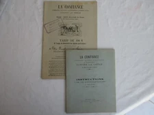 Old brochure and rates - insurance "La trust" against hail 1919
