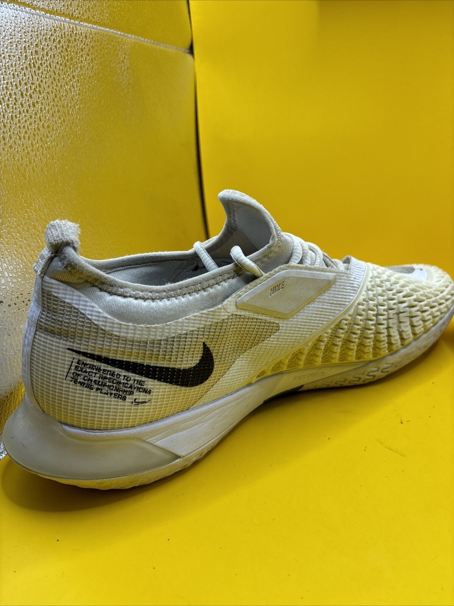 Nike React Vapor NXT HC Flyweave White Grey Mens SZ 11.5 Tennis