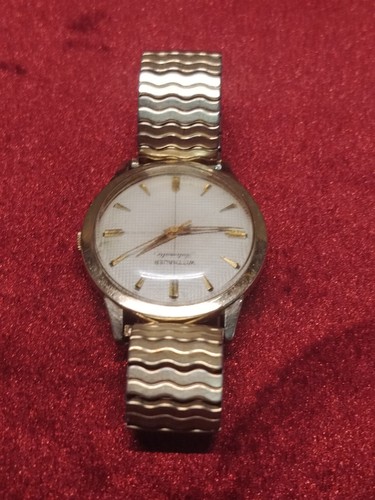 Wittnauer 10k G.f Herrenuhr selten Waffel Zifferblatt ausgefallene Bandanstöße 50er Jahre Automatik Swiss - Bild 6 von 12