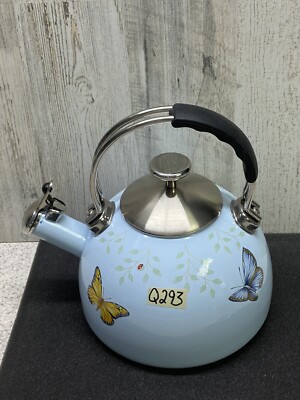 Lenox Butterfly Meadow Tea Kettle Blue Store Display Item
