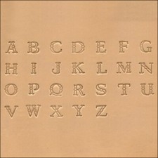 Fancy Font Alphabet, 3/8", 27-Pc. Leather Stamp Set