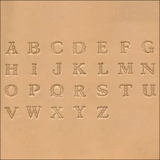 3/8" (9.5mm) Fancy Font Alphabet Leather Stamp Set 4907-00