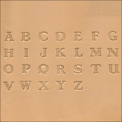 3/8'' (9.5mm) Fancy Font Alphabet Leather Stamp Set 4907-00