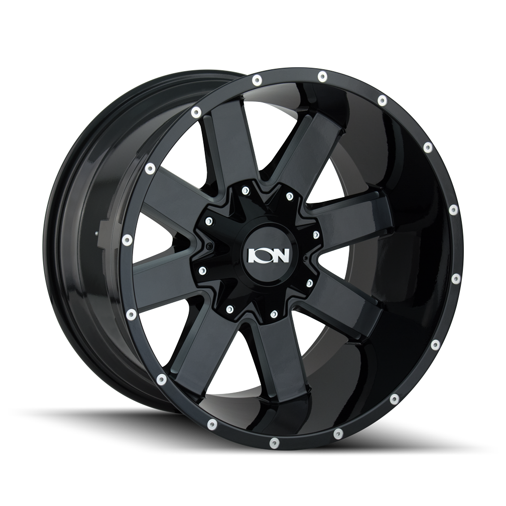 1 New 17x9 ION Alloy 141 Gloss Black/Milled Spokes Wheel/Rim 5x127 5